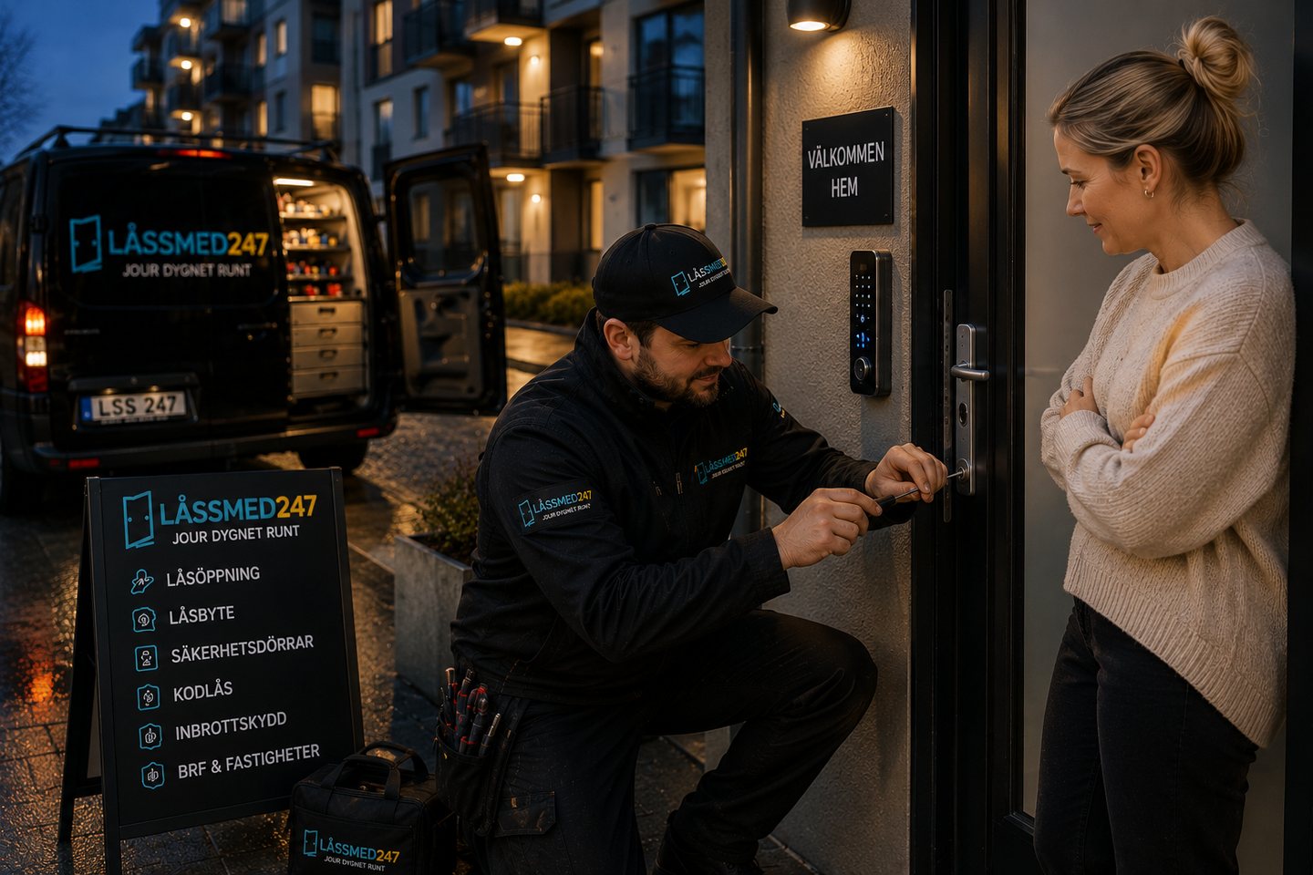 Service vid port och entrésystem i flerbostadshus